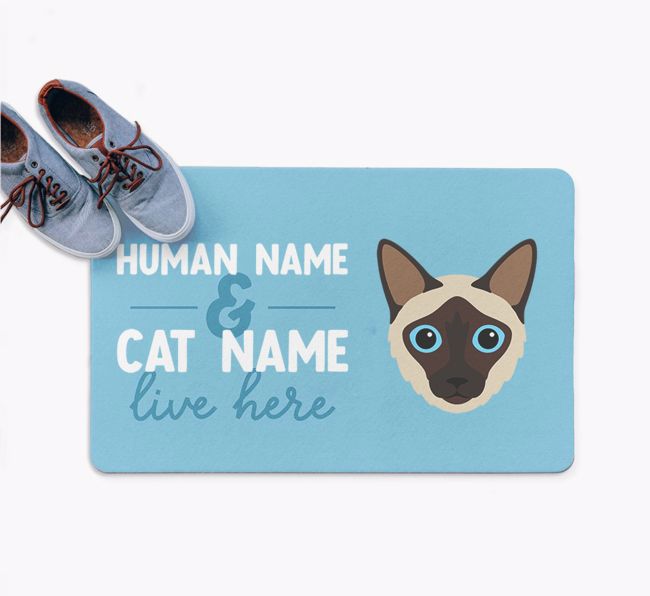 Human & Cat Name: Personalized {breedFullName} Doormat